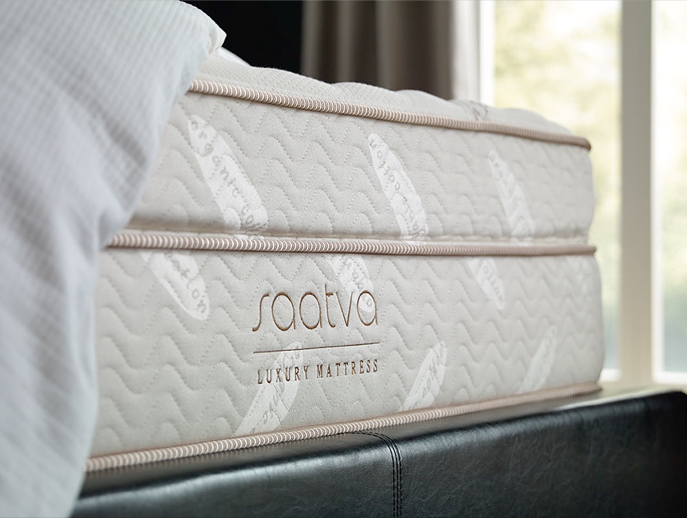 A Saatva luxury mattress